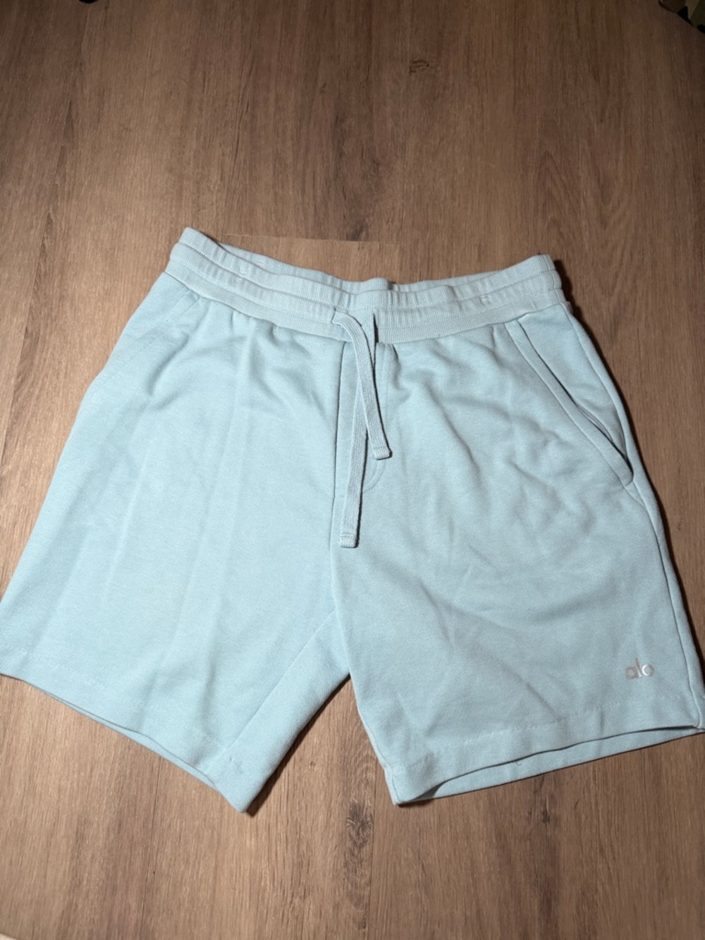 Alo Light Blue Men's Casual Drawstring Shorts